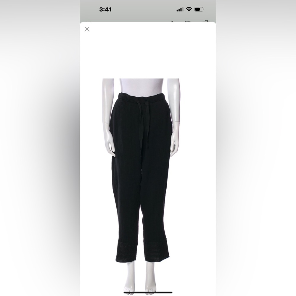 RAQUEL ALLEGRA GAUZE 100% COTTON drop crop pant